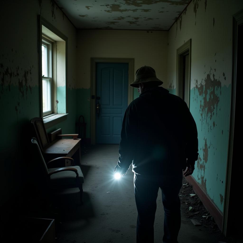 Outdoor Research Cap in an Abandoned Asylum