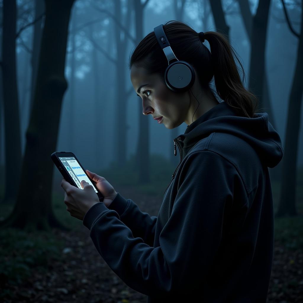 Outdoor Research Echo Women's Hoodie during a Paranormal Investigation