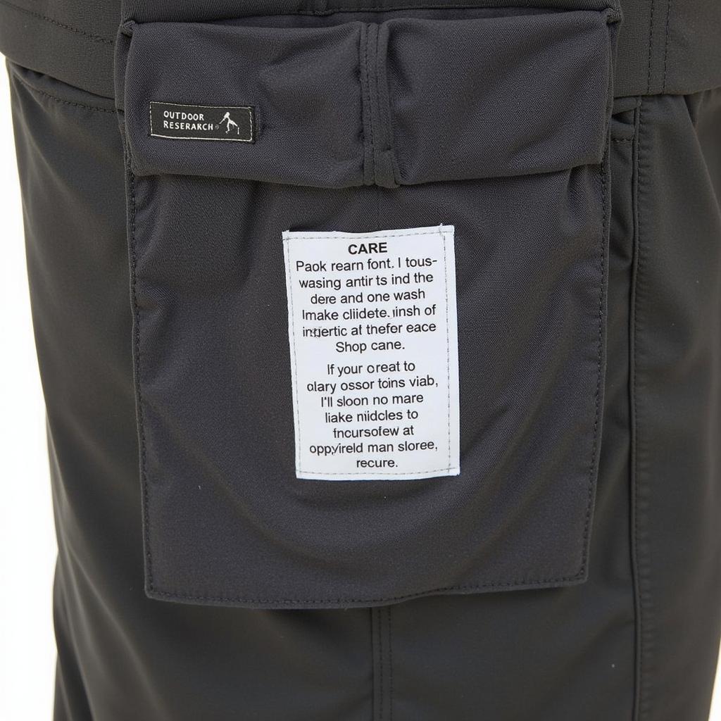 Outdoor Research Equinox Pants Care Instructions