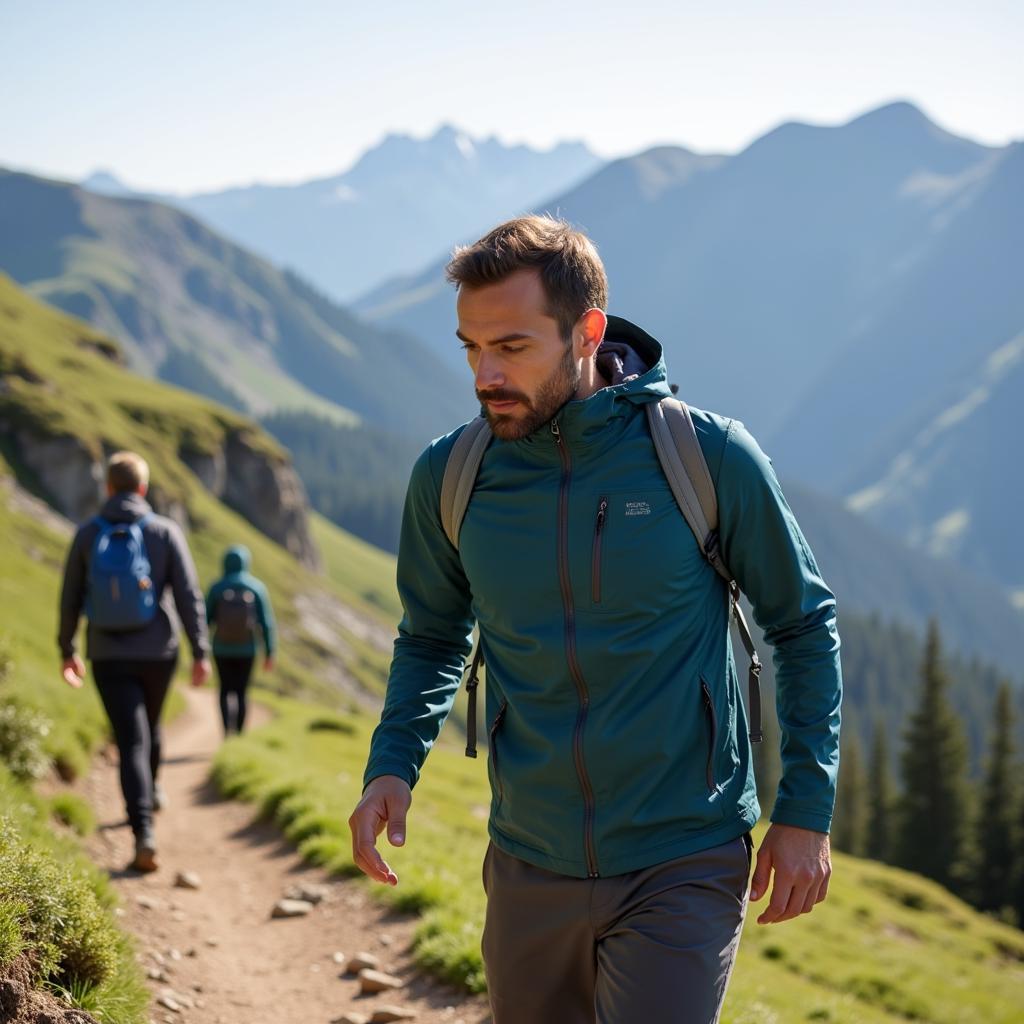 Outdoor Research Ferrosi Anorak Hiking in the Mountains