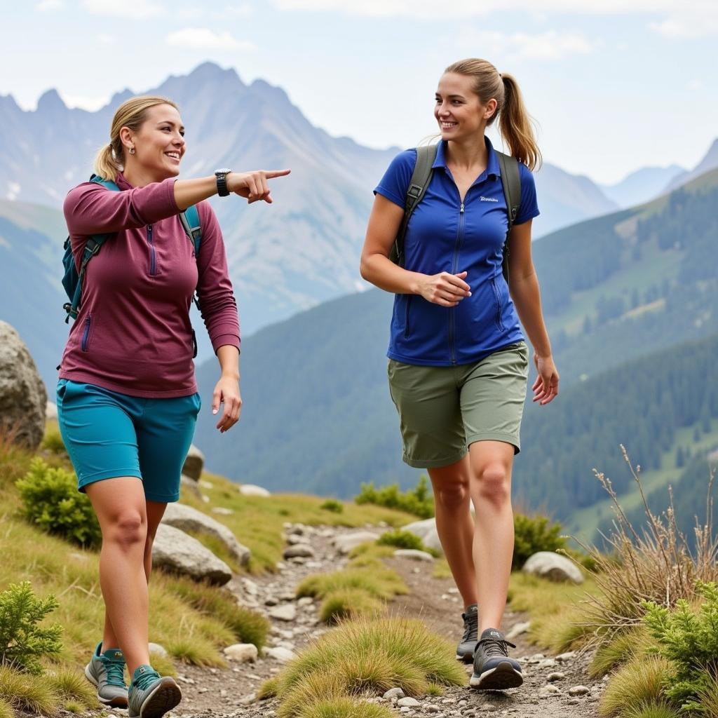 Women hiking in Outdoor Research Ferrosi Shorts