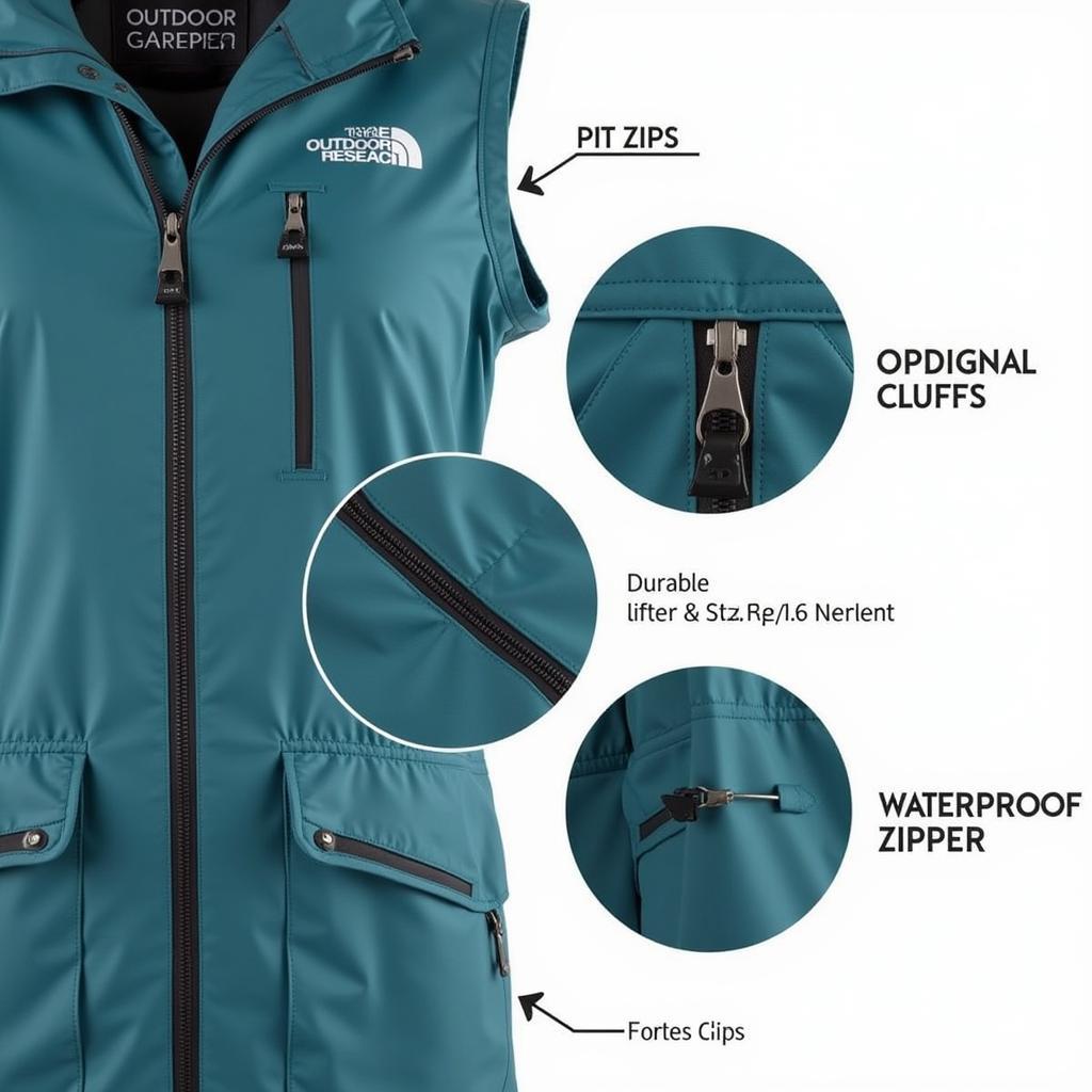 Outdoor Research Gore-Tex Rain Jacket Features