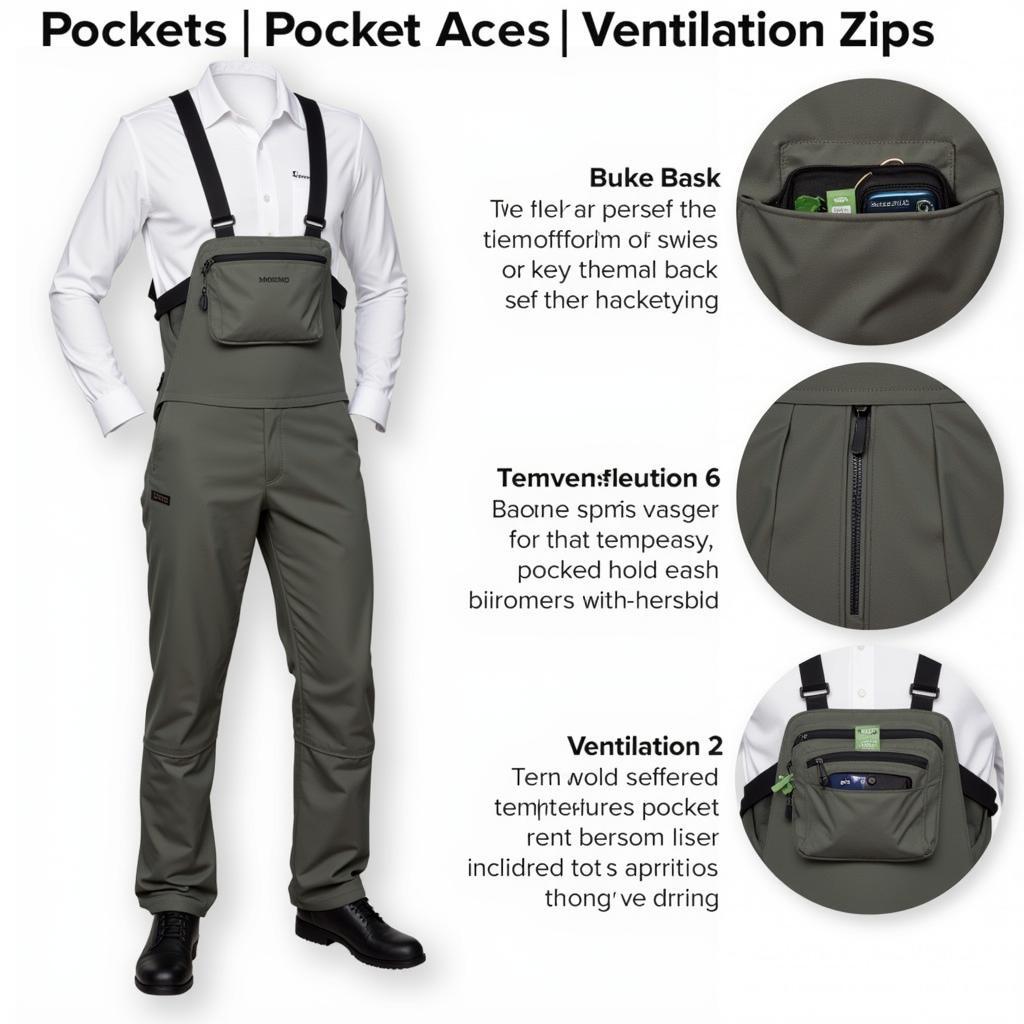 Outdoor Research Hemispheres II Bib Pockets and Ventilation