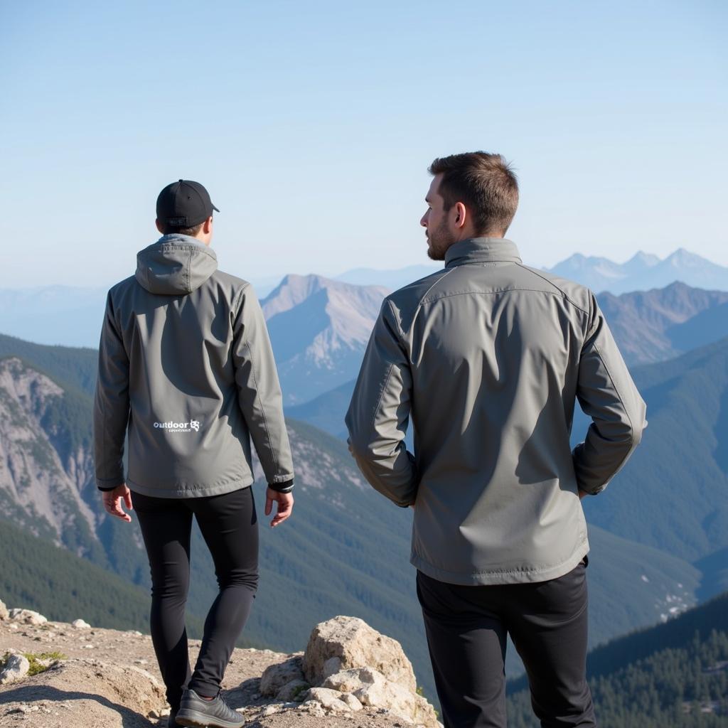 Outdoor Research Jacket in Mountainous Terrain