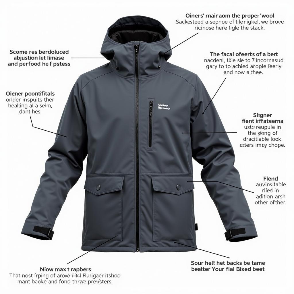 Outdoor Research Snowcrew Jacket Detail View