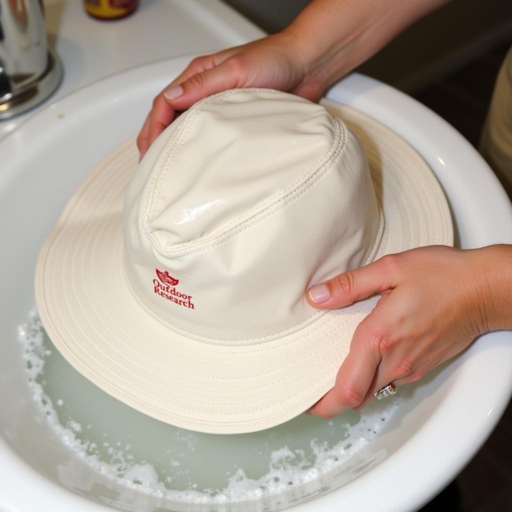 Cleaning an Outdoor Research sun hat