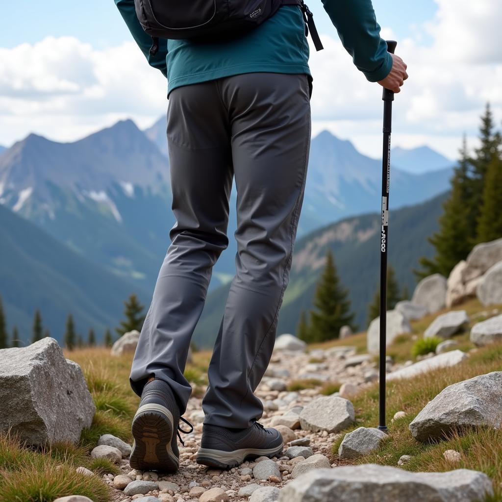 Hiking in Outdoor Research Trousers