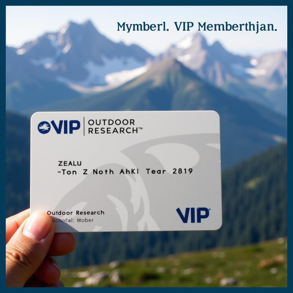 Outdoor Research VIP Program Membership Card