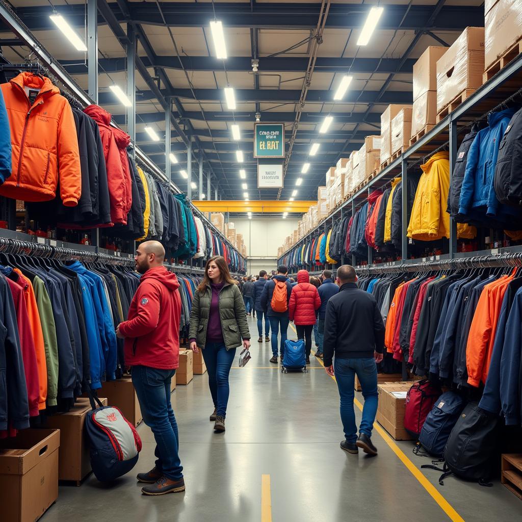 Crowds at an Outdoor Research Warehouse Sale