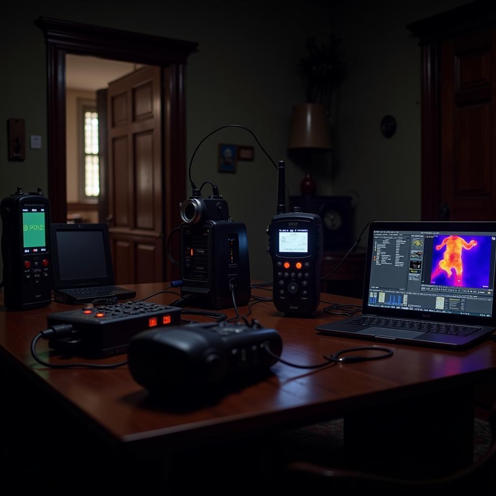 Paranormal Investigation Equipment Setup