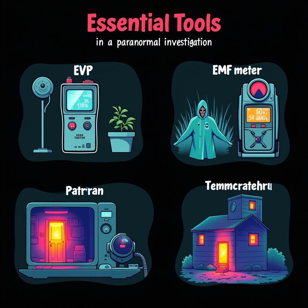 Paranormal Investigation Equipment: EVP Recorder, EMF Meter, and Thermal Camera