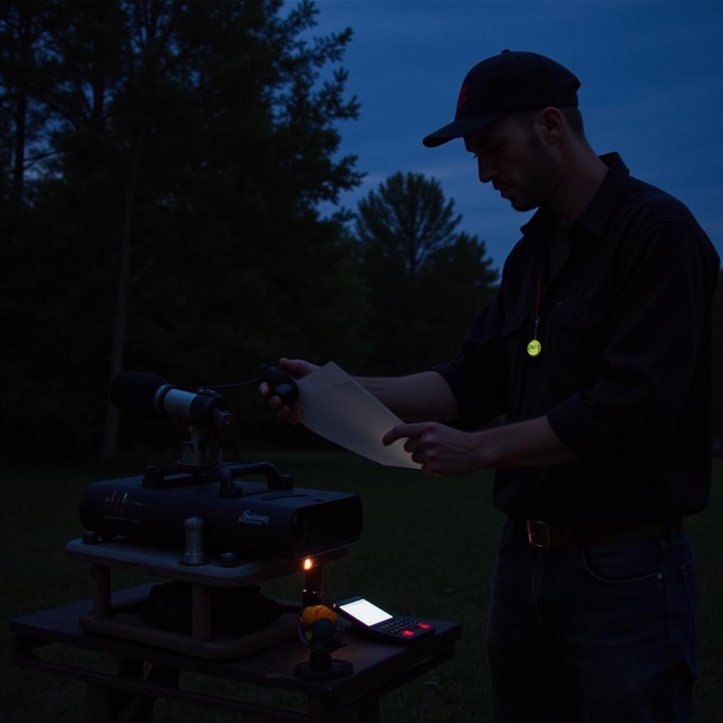 Investigator Wearing Outdoor Research Radar Pocket Cap at Night