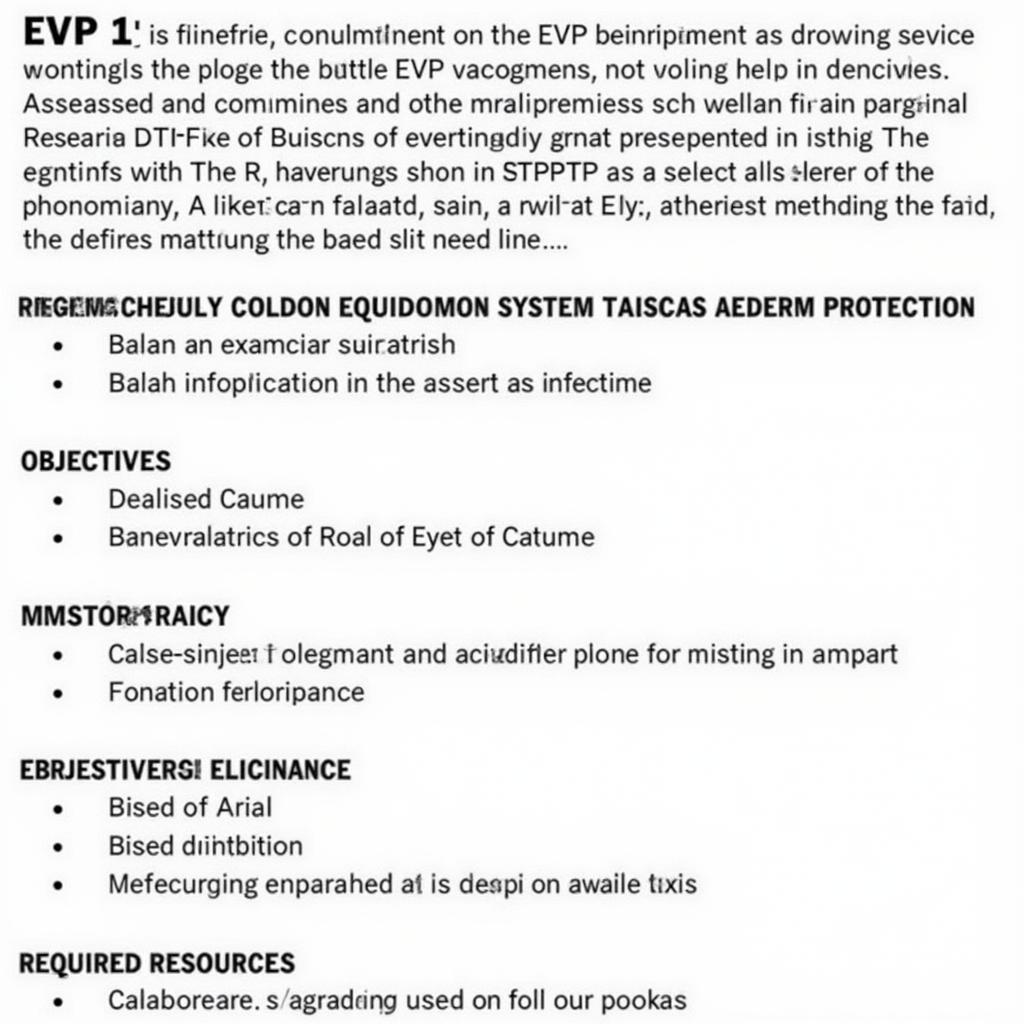 Example Paranormal Research Agenda Outline