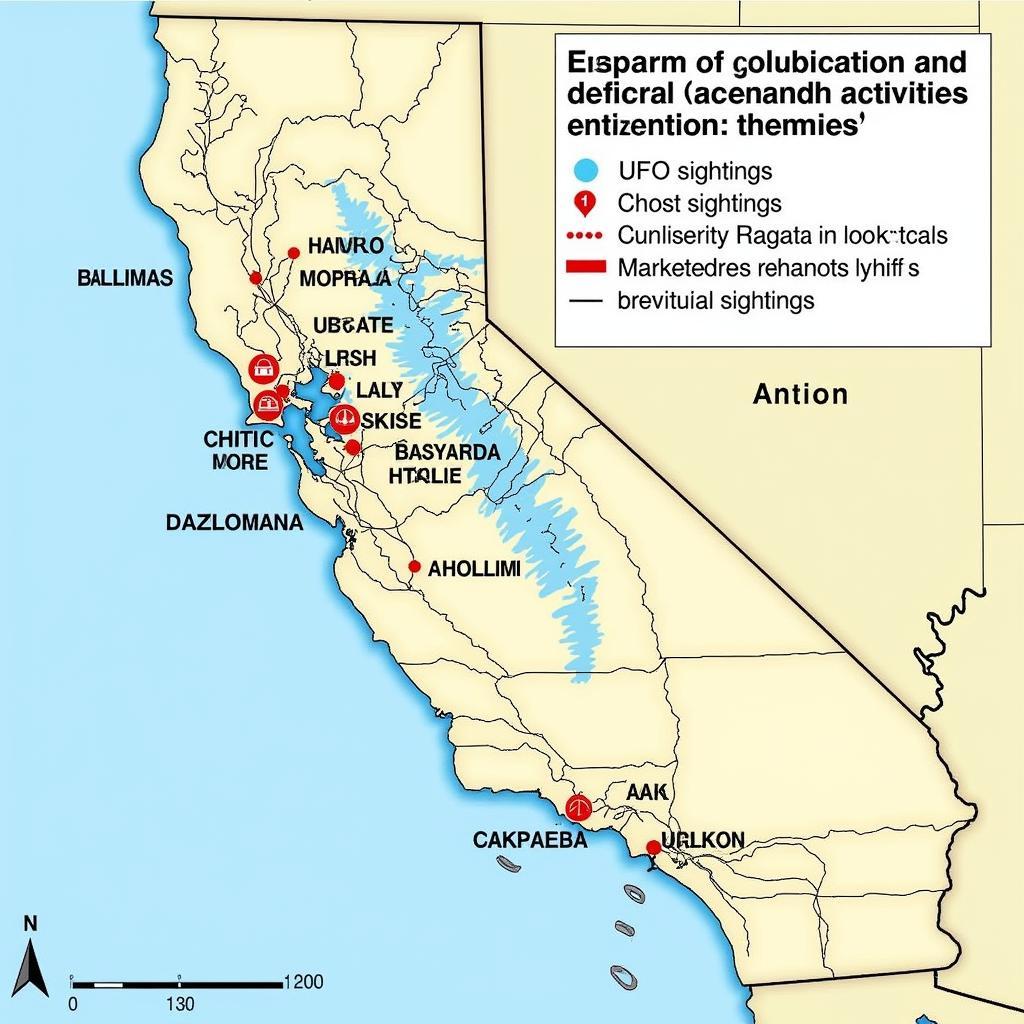 Map of Paranormal Research Centers in California