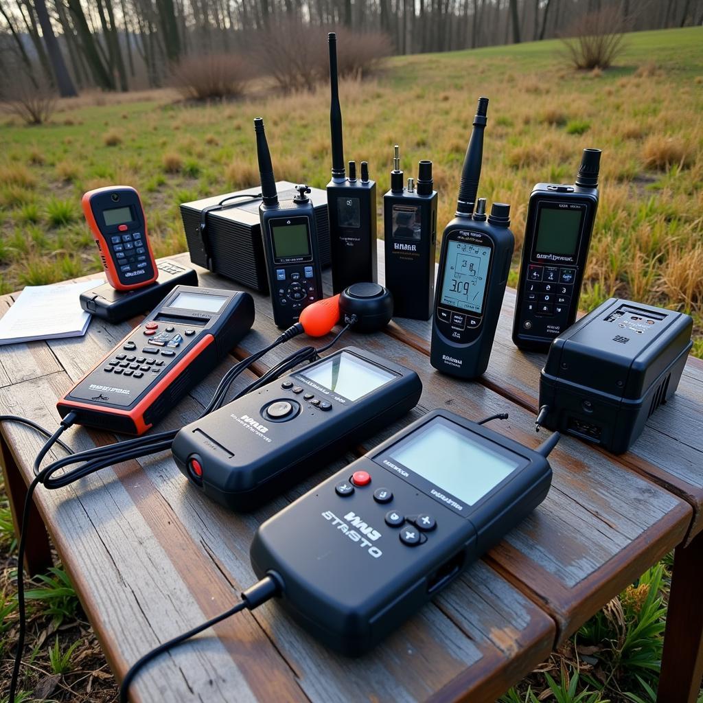 Paranormal Research Equipment in a Field