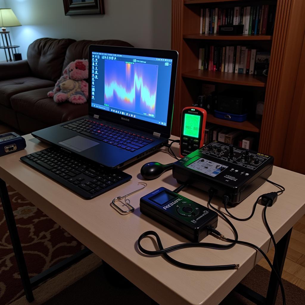 Paranormal Research Equipment in an Apartment Setting