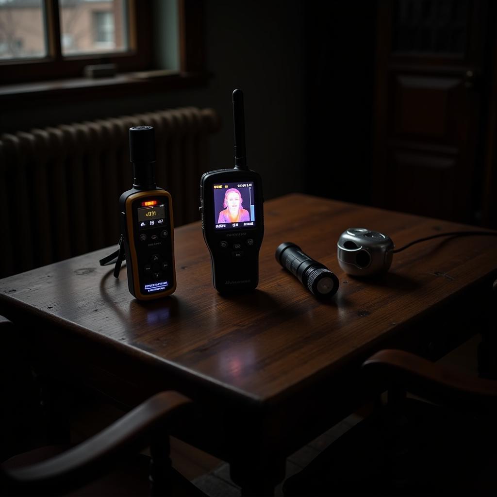 Paranormal Research Equipment - EMF Meter, Thermal Camera, and Digital Recorder