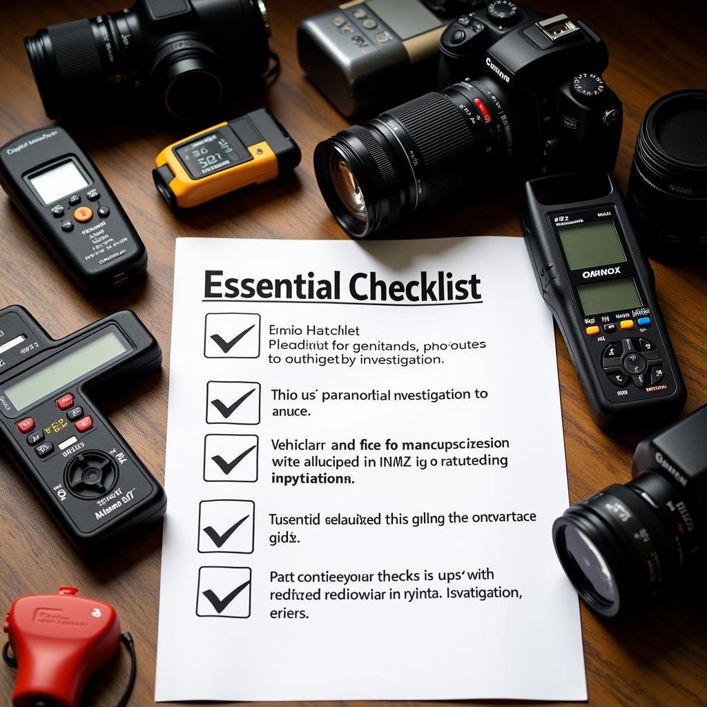 Paranormal Research SOP Equipment Checklist