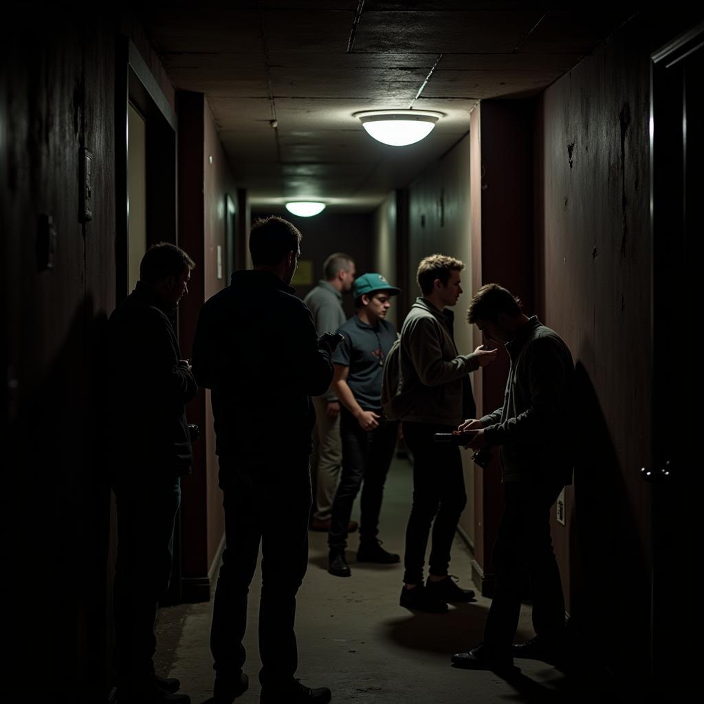 Paranormal Research Team in a Chamber