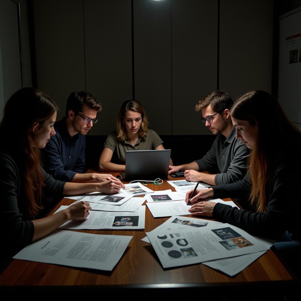 Paranormal Research Team Meeting and Sharing Data