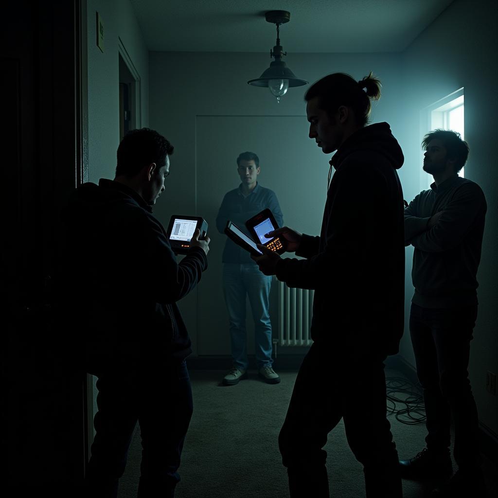 Paranormal Researchers Gathering Evidence