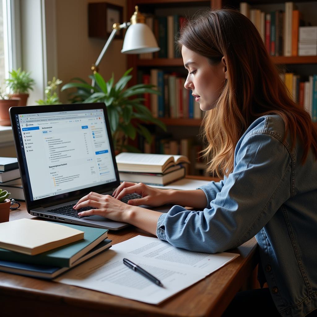 Part-Time Remote Researcher Working from Home