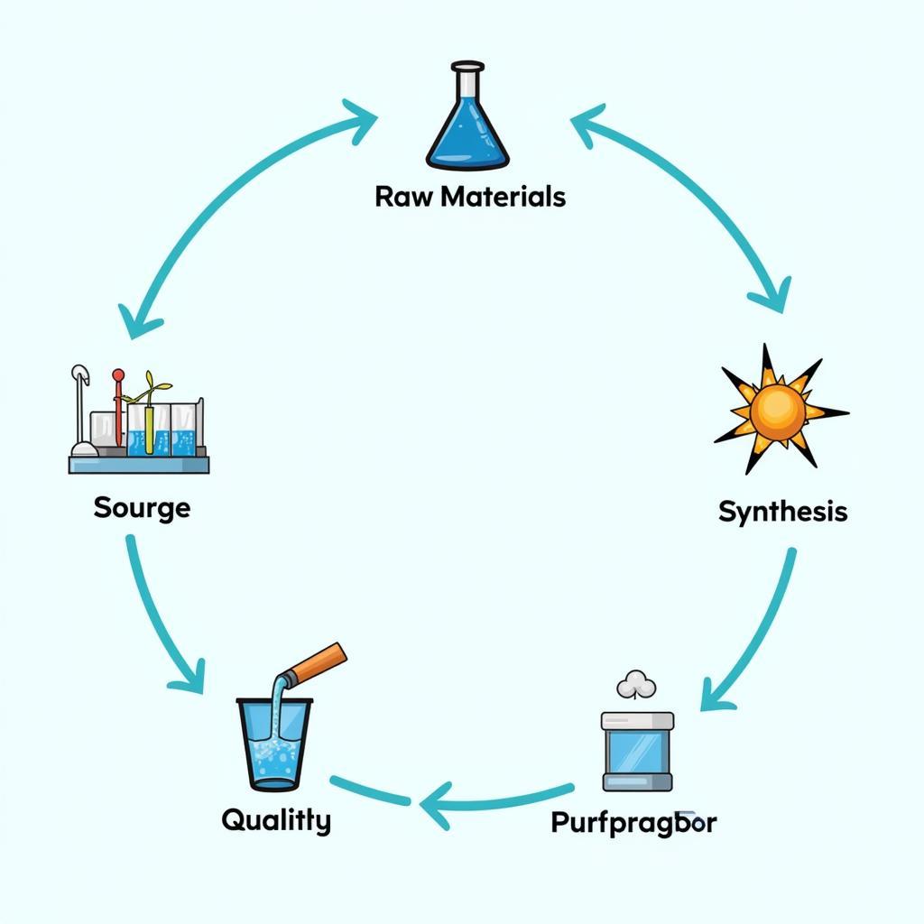 Peptide Research Supply Chain Illustration