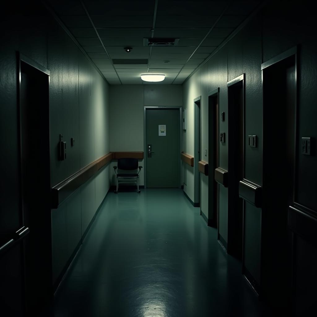 PGIMER Hospital Corridor at Night