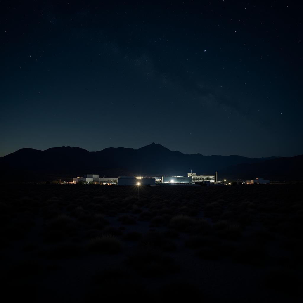 Pima County Aerospace Research Campus Under a Starry Night Sky