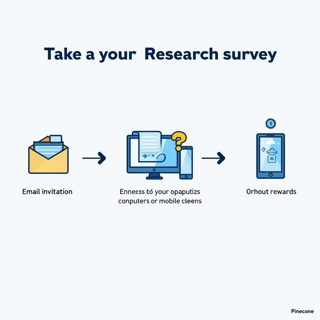 Pinecone Research Survey Process Illustrated