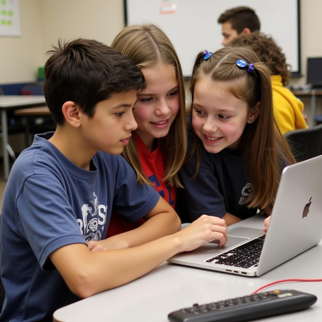 P.K. Yonge Students Collaborating on a Technology Project