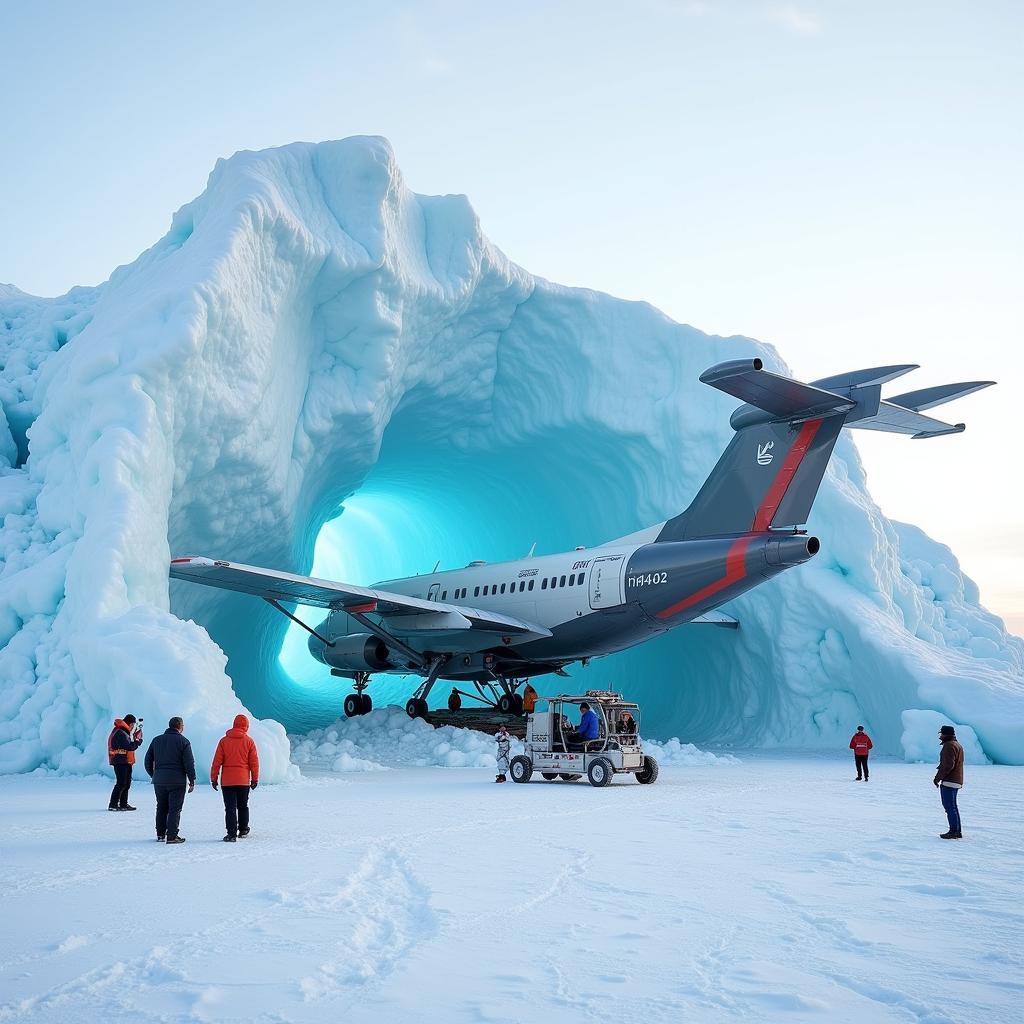 Plane Discovered Encased in Iceberg