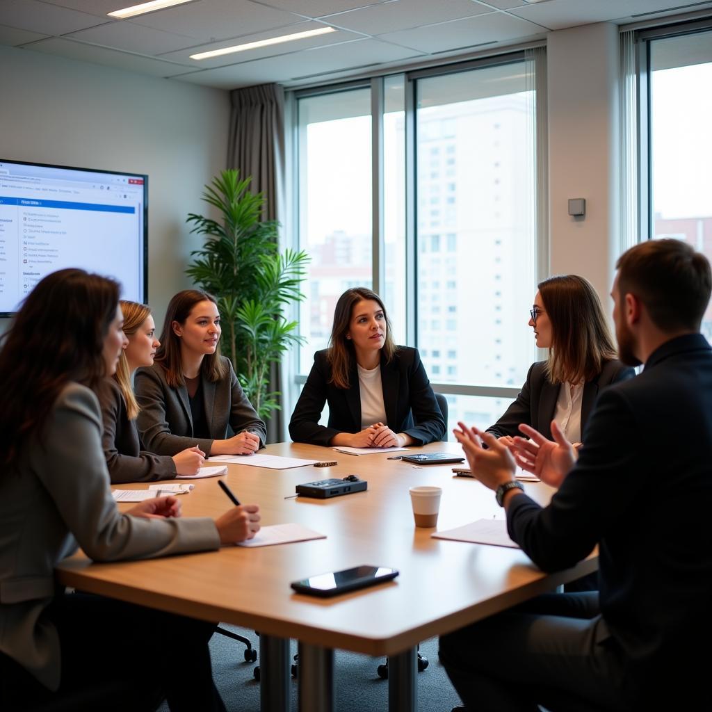 Participants engaging in a plaza research focus group discussion