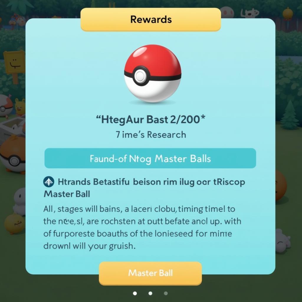 Pokemon Go Master Ball Research Rewards