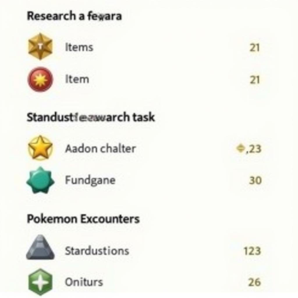 Pokemon Go Research Task Rewards