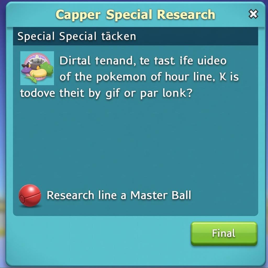 Pokémon GO Special Research Master Ball Tasks