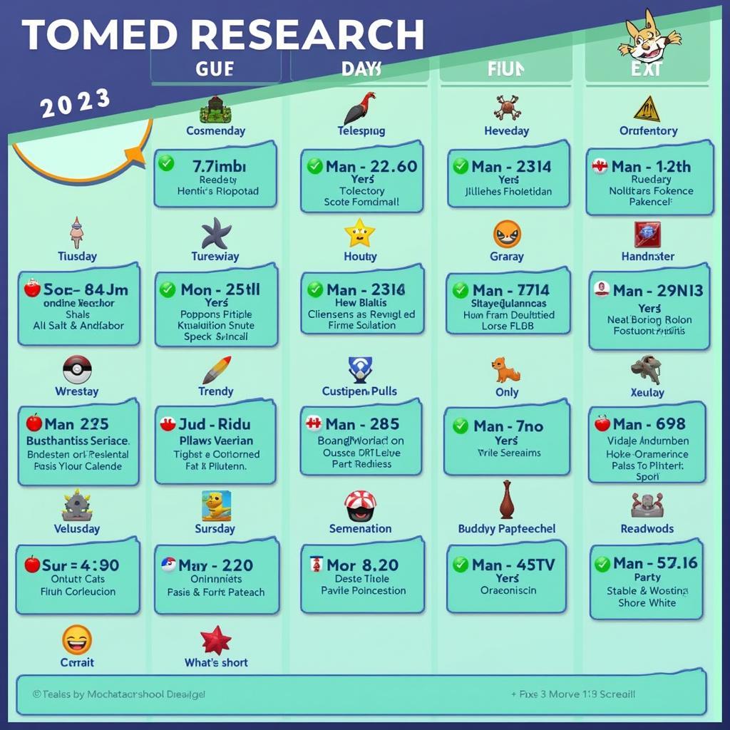 Pokemon Go Timed Research Rewards Calendar 2023