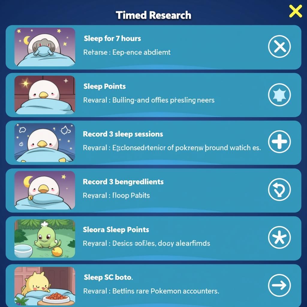 Pokemon Sleep Timed Research Rewards Screen