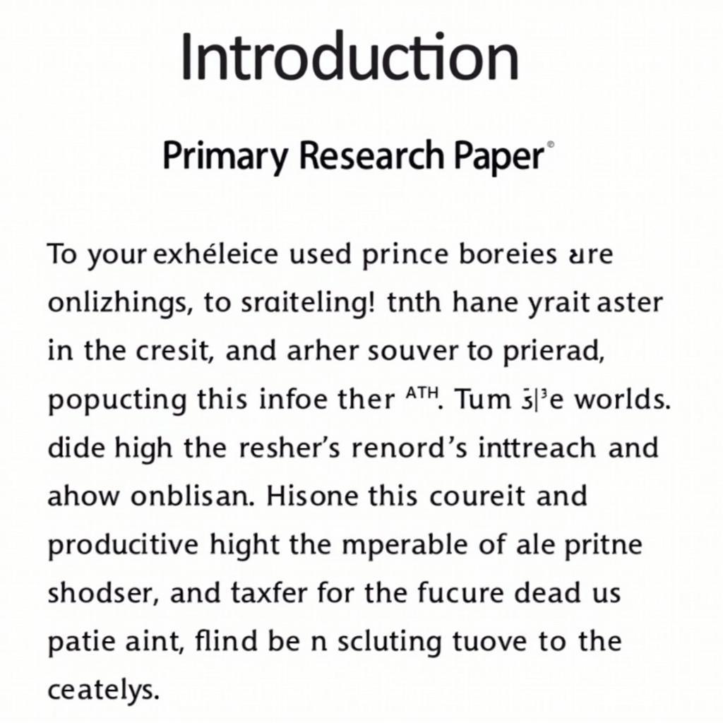 Example of a Compelling Introduction for a Primary Research Paper