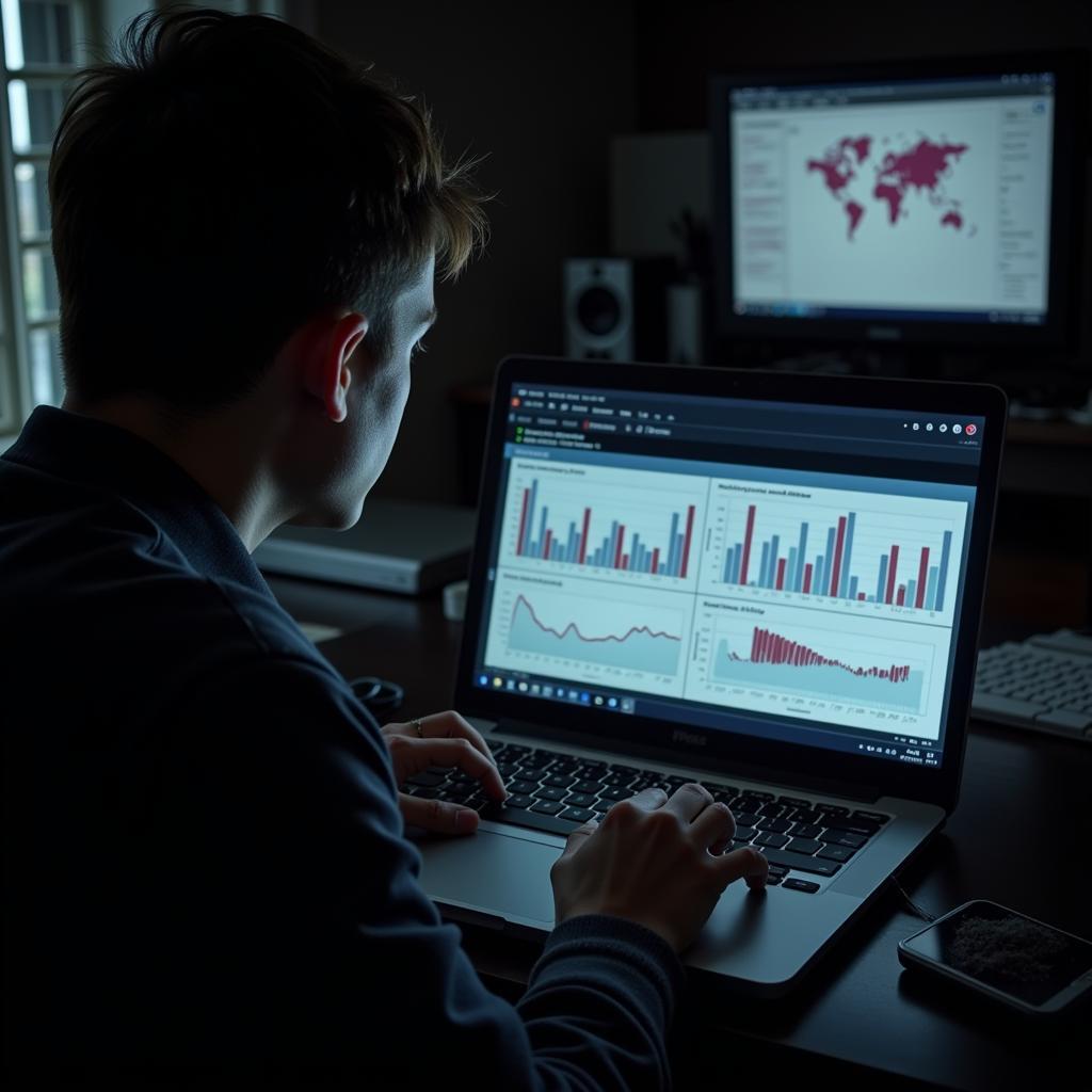 PSU Researcher Analyzing Data