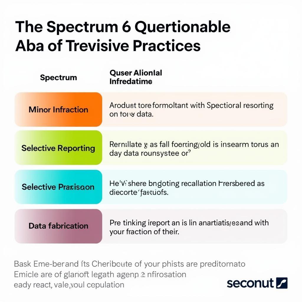 Spectrum of Questionable Research Practices