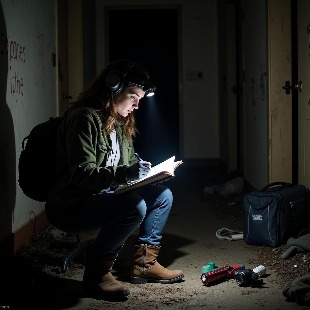 Research Assistant Collecting Data in the Field