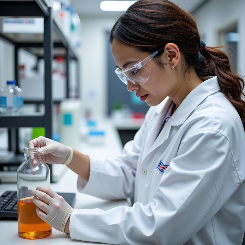 Research Assistant Working in a Lab