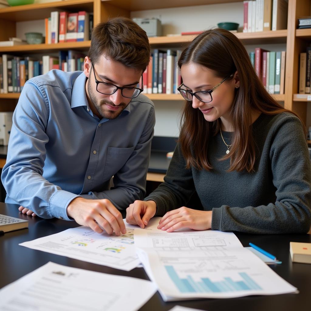 Research Assistant Collaborating with Professor