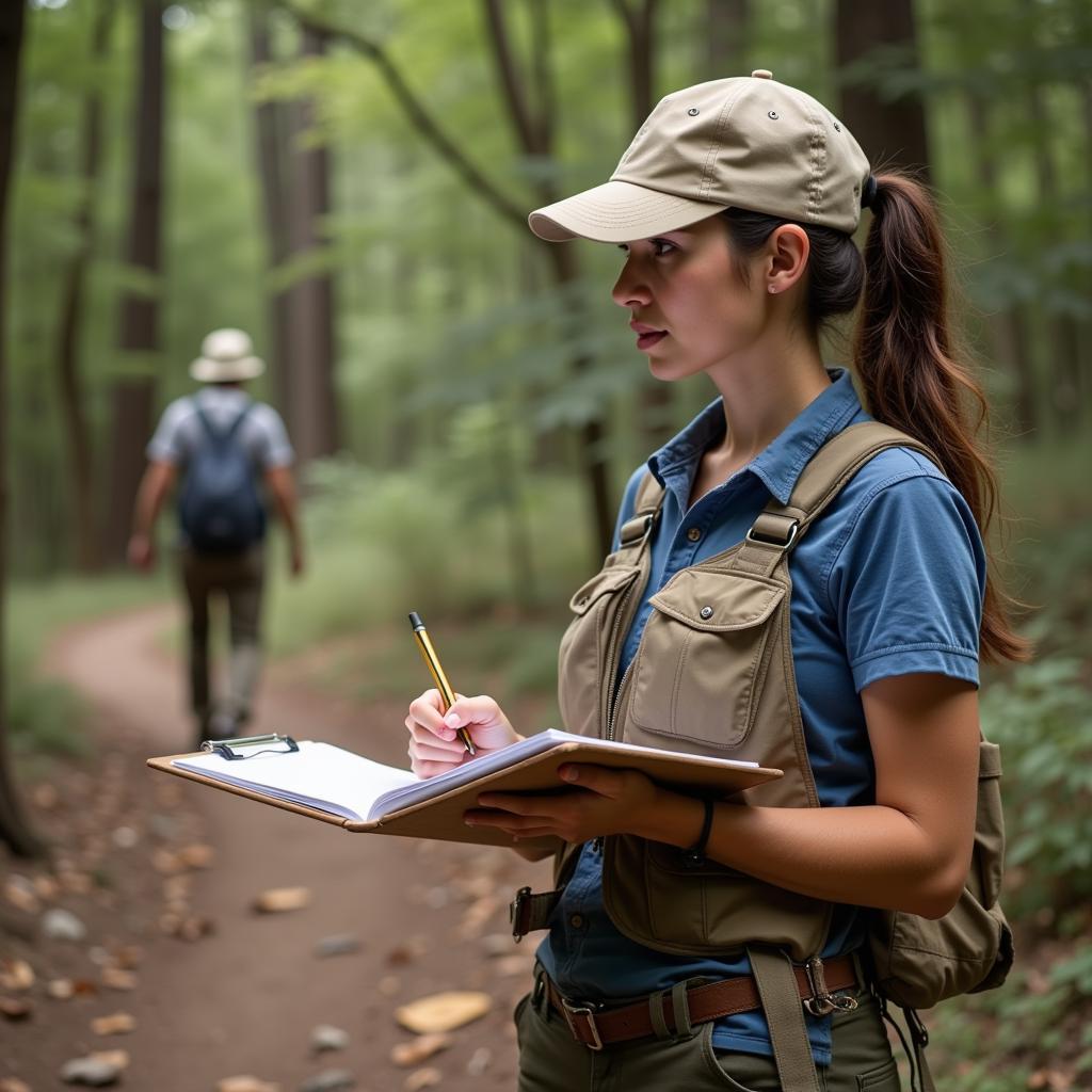 Research Associate Conducting Fieldwork