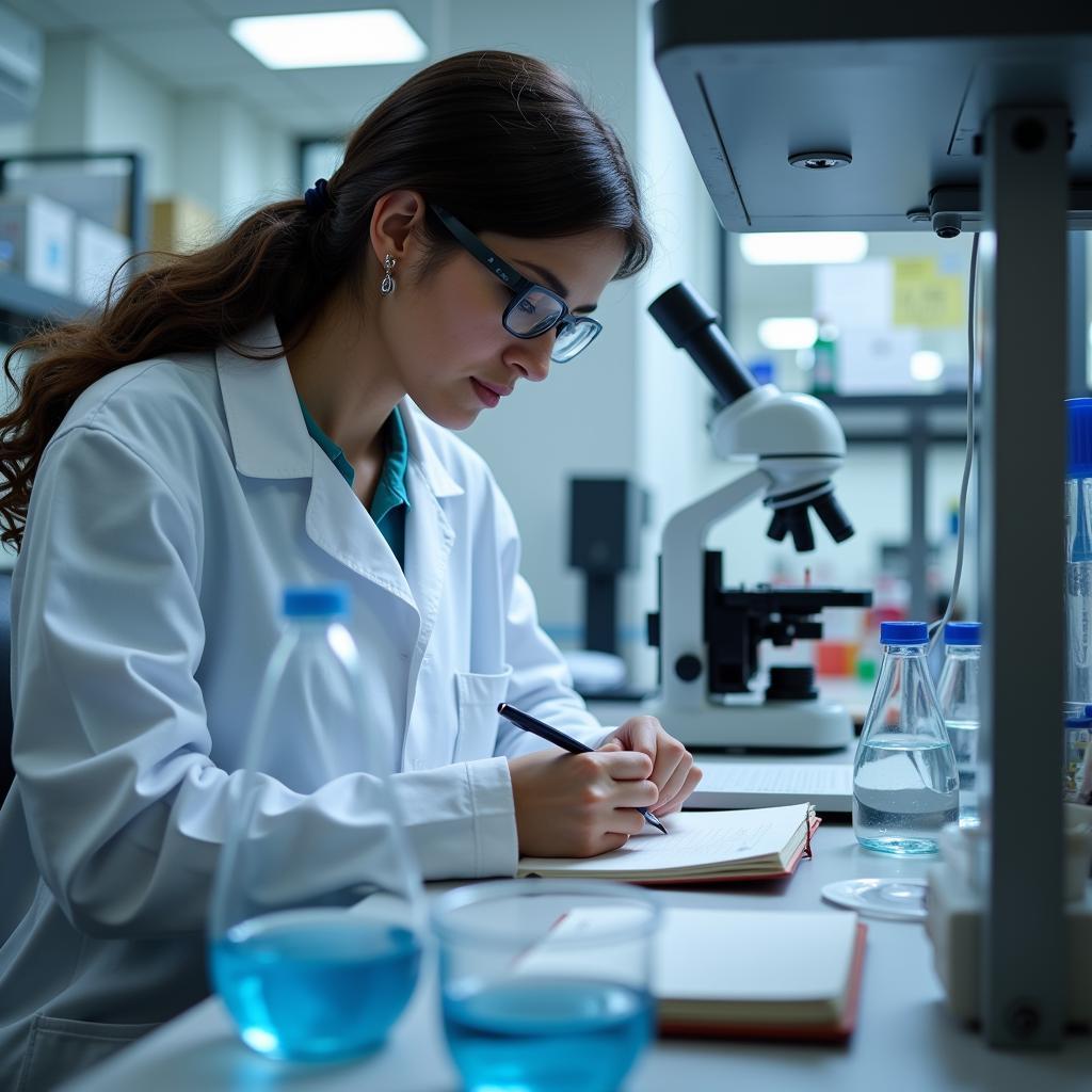 Research Associate Working in a Lab