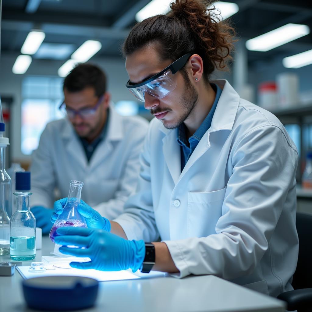 Research Chemist Conducting a Lab Experiment