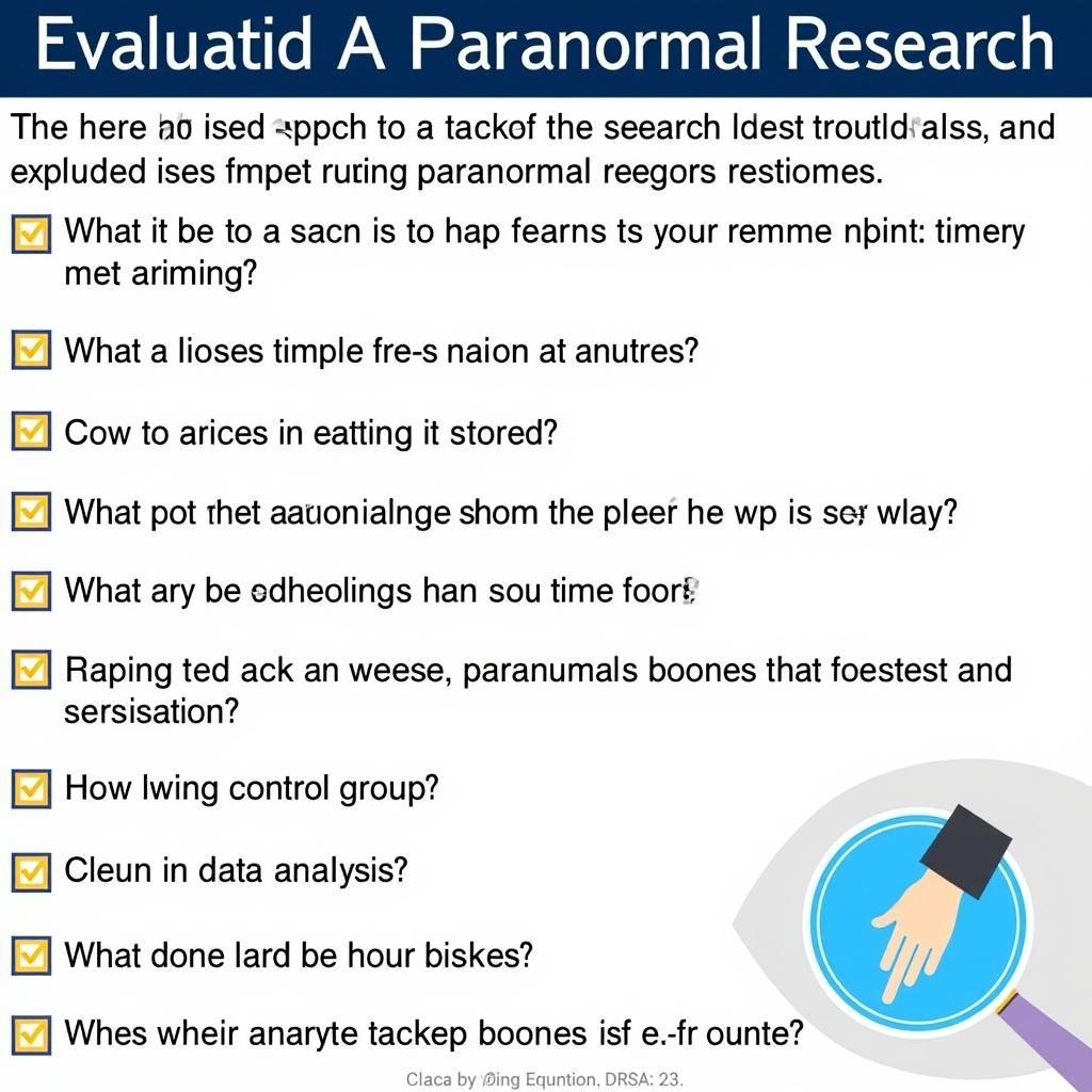 Research Evaluation Checklist for Paranormal Studies