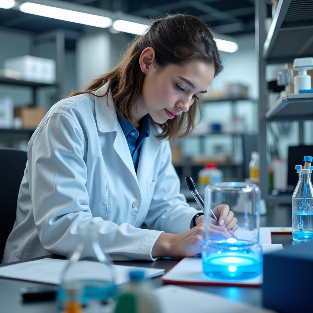 Research Fellow Conducting an Experiment