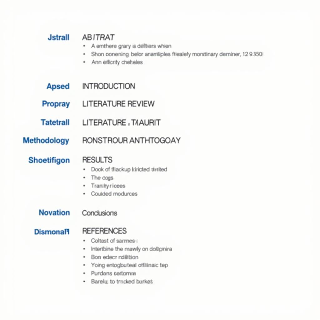 Research Journal Sample Structure